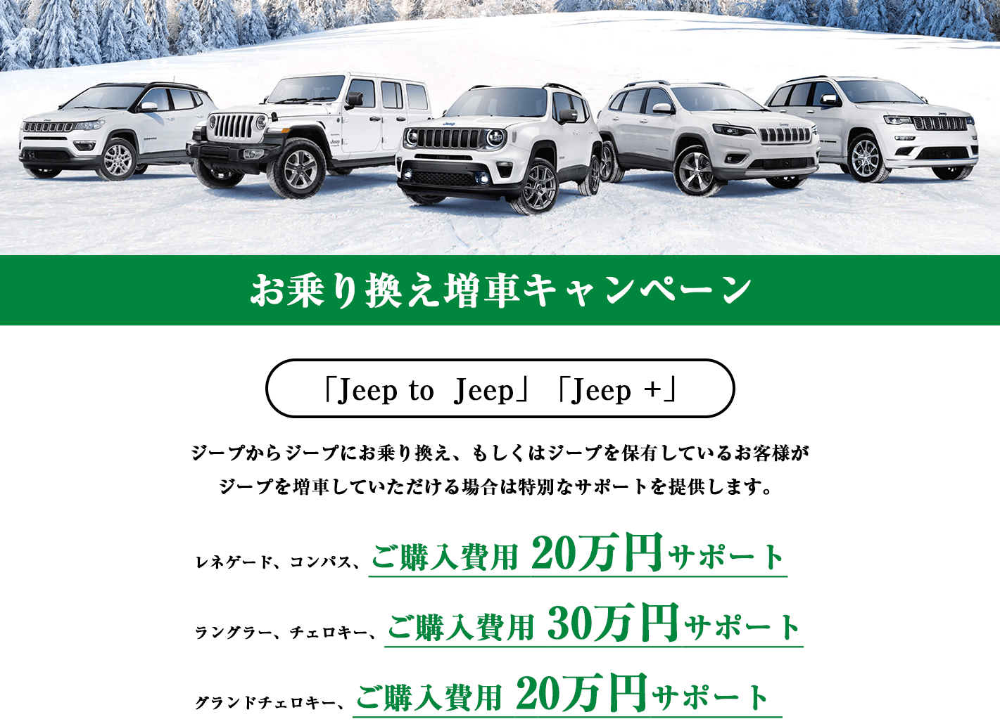 お乗り換え増車キャンペーン